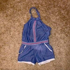 ❗️$5❗️Girls Maggie + Zoe denim romper size 5